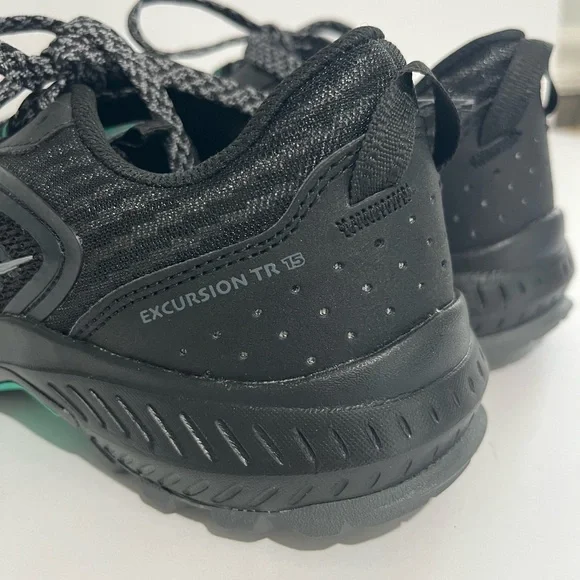 Saucony Excursion TR Trail Hiking Shoes S10668-10 Black/Mint Women's Size 9.5 - Picture 5 of 14